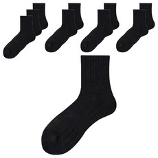 女神 女性多功能底層氣墊跑步運動中筒襪 10雙組, 黑色, 1套