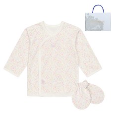 Tartine et Chocolat 新生兒用 G 系列紗布衣 + 防抓手套禮盒組 + 提袋