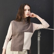 Olivia Lauren 女款撞色高領針織背心 VOCBN5W9231