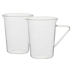 Daparang 三角形把手簡約玻璃杯 咖啡杯 450ml HJ0291, 單一顏色, 2個