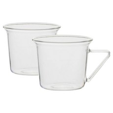 Daparang 三角手柄簡約玻璃杯 咖啡杯 320ml HJ0291, 單一顏色, 2個