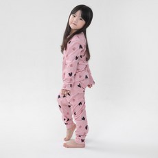 더오투투 아동용 러블리 하트 내의 상하의 세트