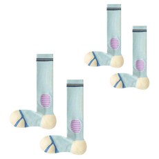 跑步健身瑜珈及膝襪, 天藍色, 2套