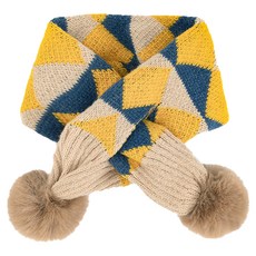 KIZTREE 兒童毛球針織領巾小圍巾 WJ-096