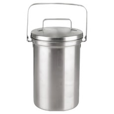弗蕾婭．西芙 不鏽鋼廚房手提式垃圾桶, 1個, 銀色