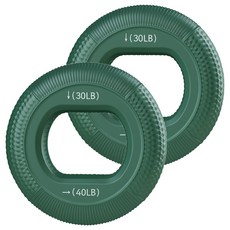 矽膠手指雙動力甜甜圈握力器, 深藍綠色, 2個