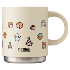 써모스 제로퍼제로 보온보냉 스태킹 머그컵 350ml JDS-350KC, 크림, 1개