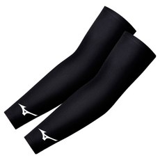 Mizuno 美津濃 波浪防紫外線涼感袖套 2入, 黑色, 1個