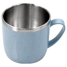 키친유 컬러 스텐 머그컵 200ml, 블루, 1개
