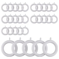 홈드레브 프리미엄 커튼링 35mm, 화이트, 30개