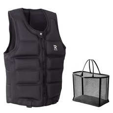 ROVERA 折疊輕量救生衣 + 收納袋組合, 黑色