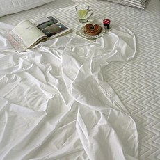 eightroom 涼爽舒適條紋Huvis Duraron Airline涼感單層薄被, 白色