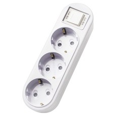 EcoPowerTap 無線直式過載保護3孔延長線, 白色, 1個, 180mm