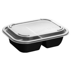 Swan 一次性PET沙拉水果便當盒 SL680D 黑色, 100個, 1入