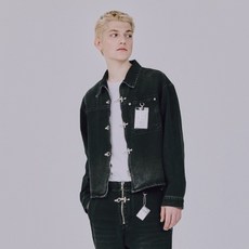 LAB101 男款 EXPERIMENTAL RESEARCHER UNIFORM 短版丹寧夾克 LP1DJK108