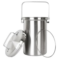 EVERYOUNG 防臭防果蠅 密封304不鏽鋼廚餘桶 3L 5L兩用, 單一顏色, 1個