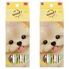 STUDIO EIGHT 鬆軟小狗 2B鉛筆 10入組, 混合色, 2套