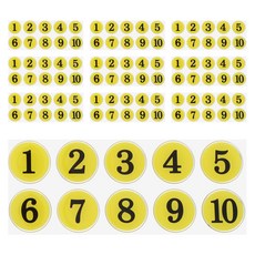 아트사인 번호판 에폭시 노랑 35mm 10종 세트, 1개, 숫자 1~10