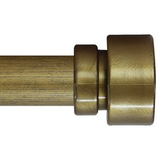 썬데코 25mm 커튼봉 모던 + 조절브라켓 세트, 골드블랙(모던)