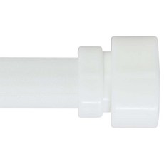 SUNDECO 25mm 現代風窗簾桿 + 可調式支架套組, 白色(現代風)