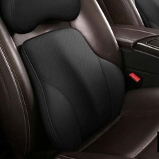 크로니클 플레인라인 차량용 고급 풀커버 전차종 호환 허리쿠션, 블랙, 1개