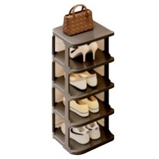 쿠쏘 신발장 정리대, 블랙, 5단