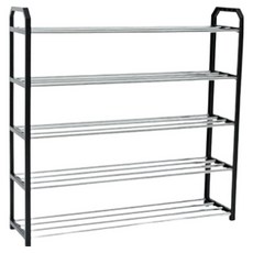 酷索 組裝式鞋架 4層 56cm, 黑色, 1個