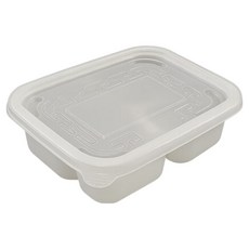 Swan 方形迷你粥/小菜/醬料容器 3格, 50個, 1入