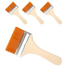 덕플라이 백붓 목공 인테리어 DIY 칠작업용 페인트붓, 4개