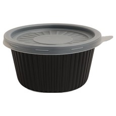 Swan 一次性湯飯醬料小菜容器 95mm 大 PP 黑色, 100個, 1入