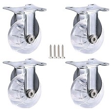 EMPIRE 水晶聚氨酯透明平板螺栓腳輪 A1, 4個