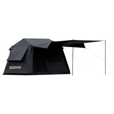 BLACKDOG 캠핑텐트 하우스 풀세트 중형 BD015, 블랙, 4인용