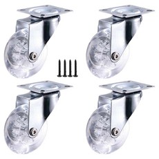 EMPIRE 水晶聚氨酯透明平板螺栓輪 B2, 4個