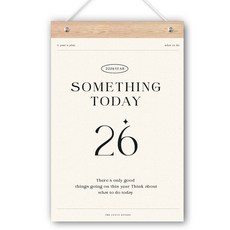퍼니즈 2026년 벽걸이 우드바 달력, 썸띵투데이, 1개