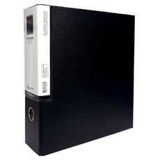 Youngoh 合紙D型環活頁夾 3孔 A4 10cm, 黑色, 1個