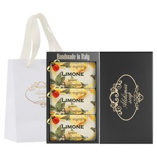 알카미아비누 비누 리몬 3p + 선물상자 블랙 + 쇼핑백, 1개