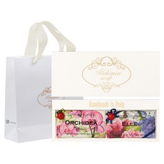 ALCHIMIA Orchidea 香皂 200g + Elle 香皂 200g + 象牙白禮盒組 + 提袋, 1套