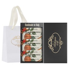 ALCHIMIA Fiori di Albicocca 杏花香皂 3入 + 黑色禮盒 + 購物袋, 1個