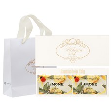ALCHIMIA 檸檬香皂 2入 + 象牙白禮盒 + 提袋, 1個