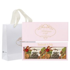 ALCHIMIA 葡萄藍莓香皂 2入 + 粉紅色禮物盒 + 提袋, 1個