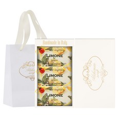 알카미아비누 비누 리몬 3p + 선물상자 아이보리 + 쇼핑백, 1개