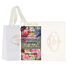 ALCHIMIA 香皂 Elle 200g + 薰衣草 200g + 蘭花 200g + 象牙白禮盒組 + 提袋, 1套