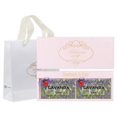 ALCHIMIA 薰衣草香皂 2入 + 粉紅色禮物盒 + 購物袋, 1個