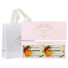 ALCHIMIA Gelsomino香皂 2入 + 粉紅色禮物盒 + 提袋, 1個