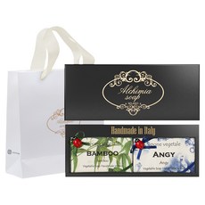 ALCHIMIA 竹子香皂 200g + 恩吉香皂 200g + 黑色禮盒組 + 購物袋, 1套