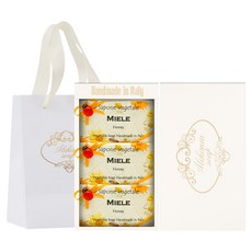 알카미아비누 비누 미엘 3p + 선물상자 아이보리 + 쇼핑백, 1개