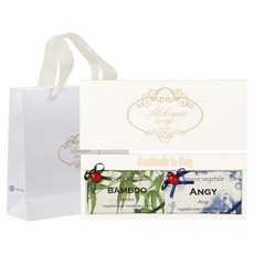 ALCHIMIA 竹子香皂 200g + 恩吉香皂 200g + 象牙白禮盒組 + 提袋, 1套