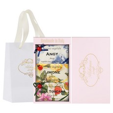 알카미아비누 비누 엔지 200g + 리몬 200g + 로사 토스카나 200g + 선물상자 핑크 세트 + 쇼핑백, 1세트