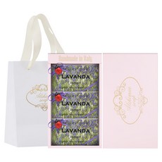 알카미아비누 비누 라벤다 3p + 선물상자 핑크 + 쇼핑백, 1개