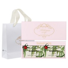 ALCHIMIA 竹子香皂 2入 + 粉紅色禮物盒 + 提袋, 1個